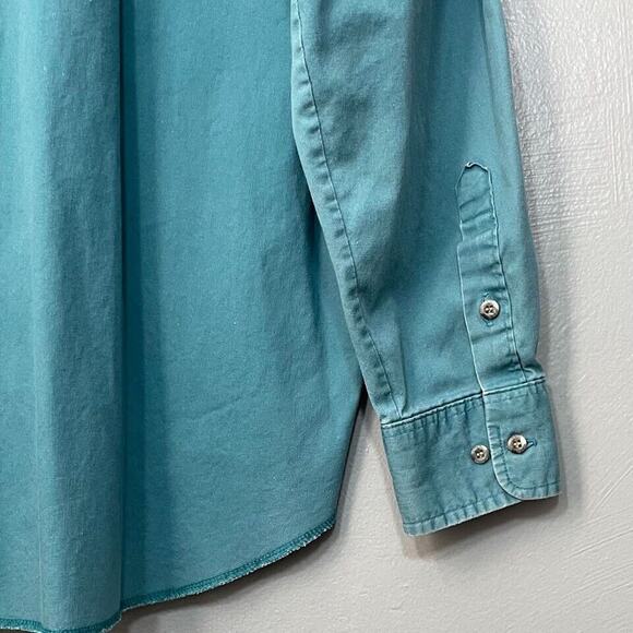 Vintage Wrangler Shirt Mens Size Large Button Down X Long Tails Single Needle - Picture 8 of 9